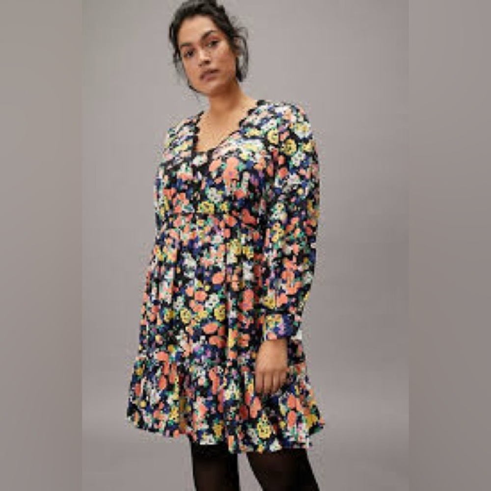 Maeve Anthropologie Piper Floral Mini Dress EUC Medium Petite